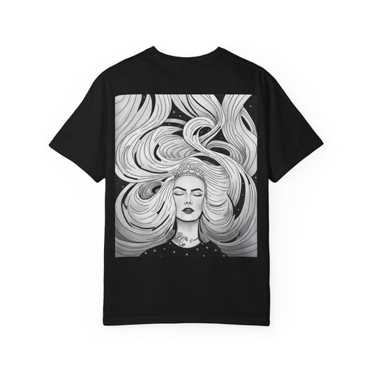 T-Shirt — Cosmos Energy Graphic Tee (Back Art: Dreaming Woman)
