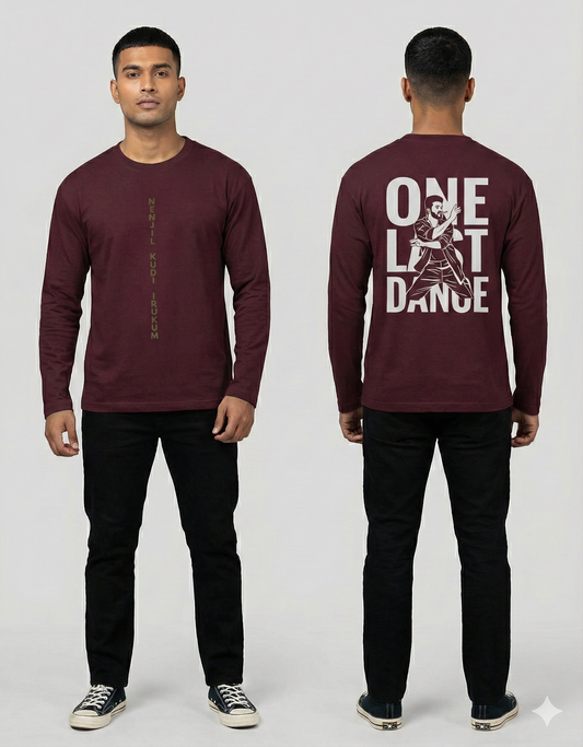 Thalapathy "One Last Dance" Tribute T-Shirt (Full sleeve)| Back Print| 4 colors