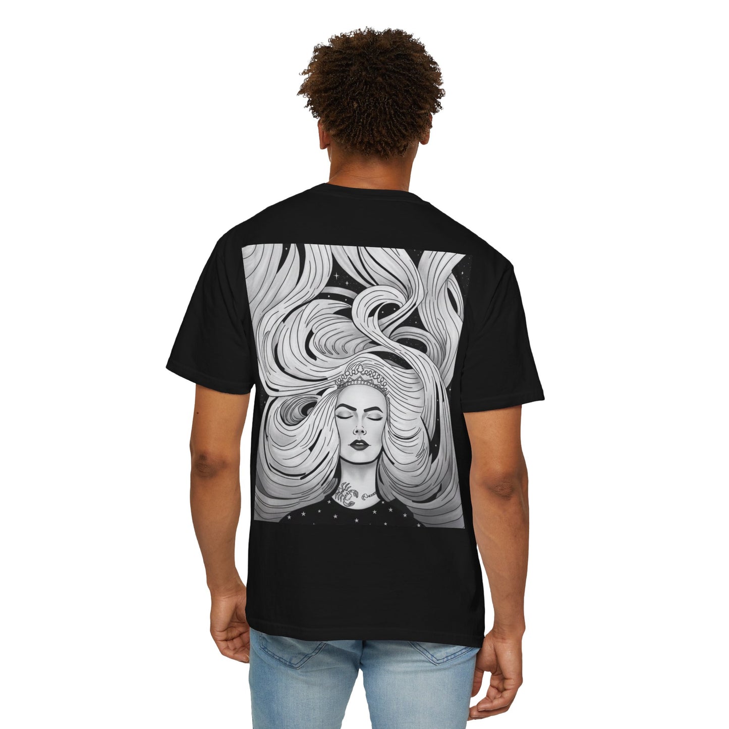 T-Shirt — Cosmos Energy Graphic Tee (Back Art: Dreaming Woman)