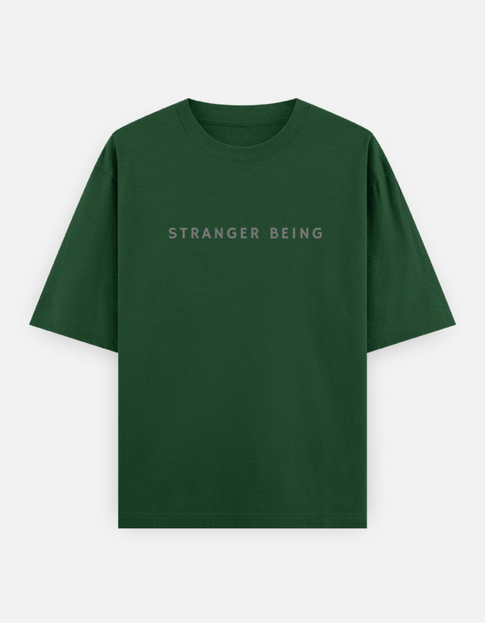Green graphic t-shirt with Stranger Things inspired quote front