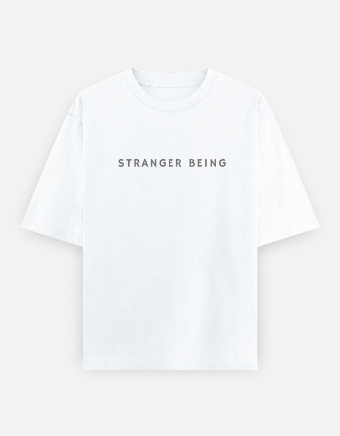 White graphic t-shirt with Stranger Things inspired quote front
